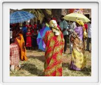 Umbrella dance at the festival inauguration