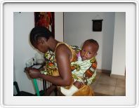 Mary, our maid, with her baby, Jansa