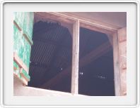 Along with windows with torn mosquito netting 