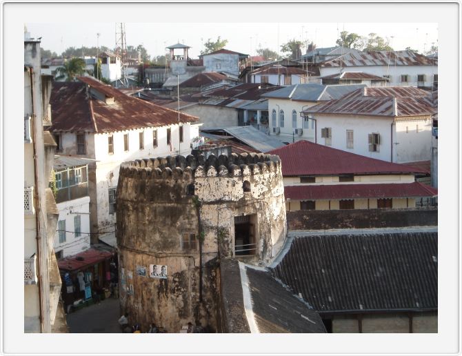 Omani fort and rooftops