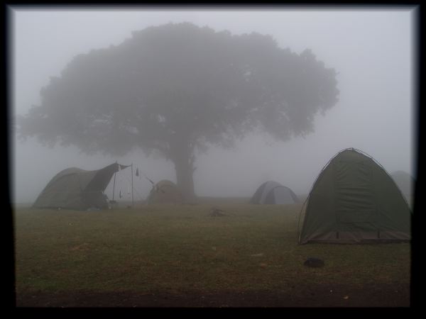 Crater rim camp